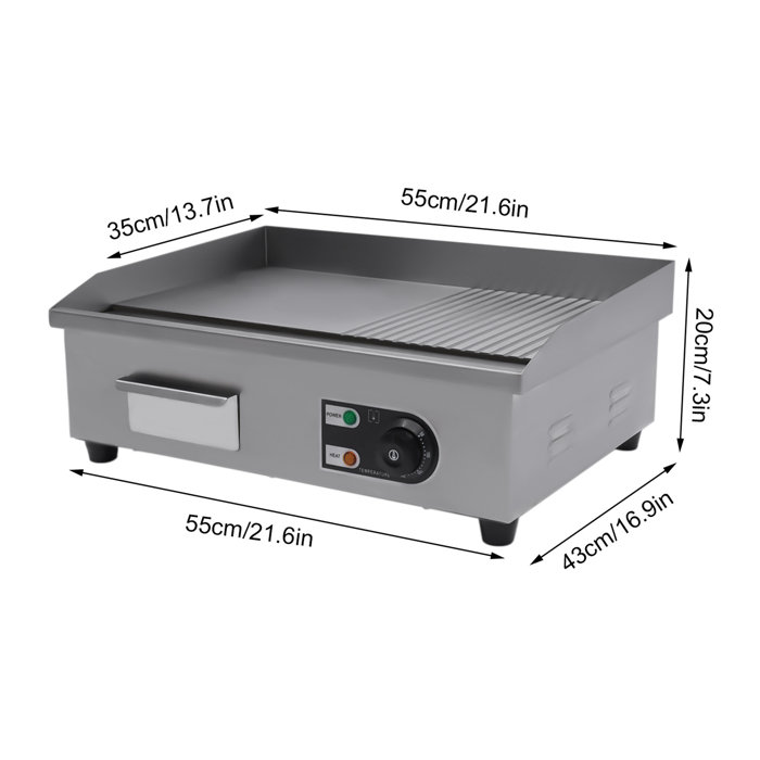 YINXIER Commercial Griddle Electric Flat Top Grill Wayfair